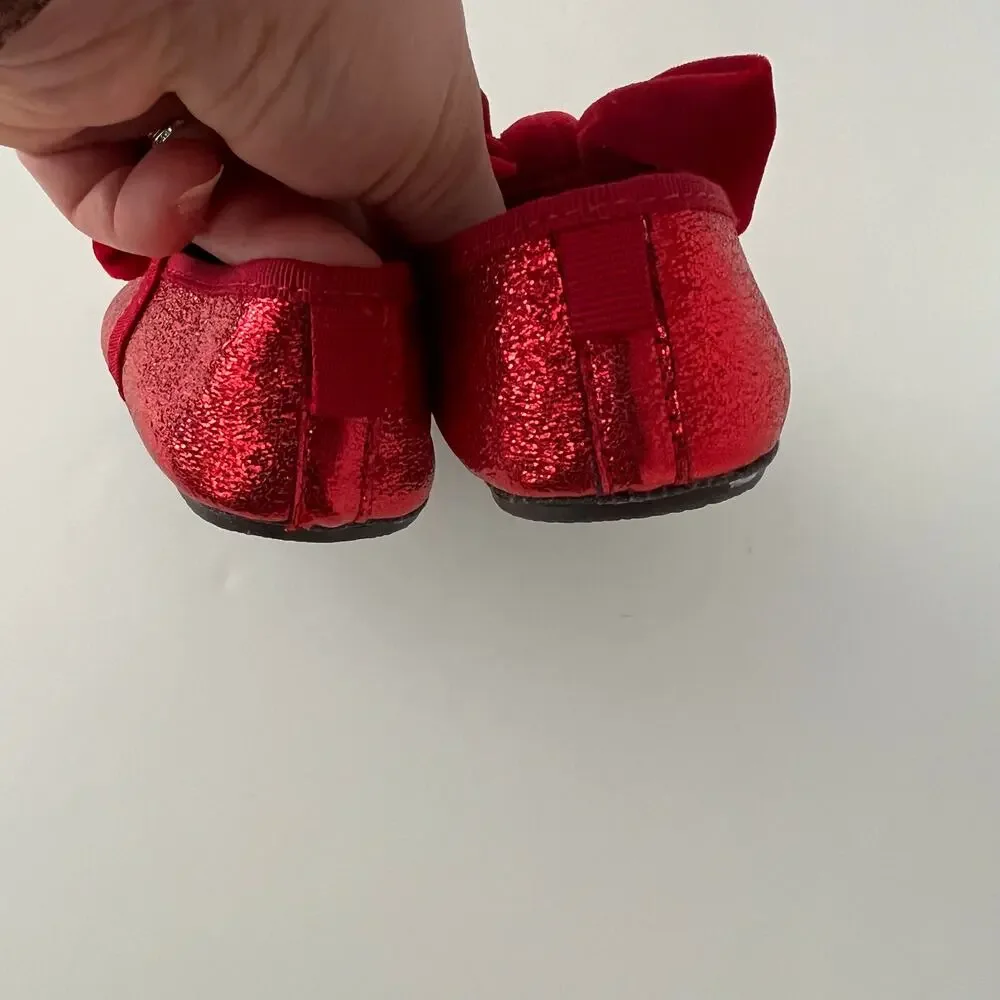 H&M red sparkly flats